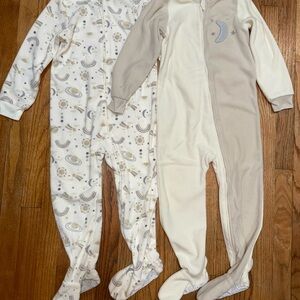 Kids Headquarters White and Tan Celestial Footies